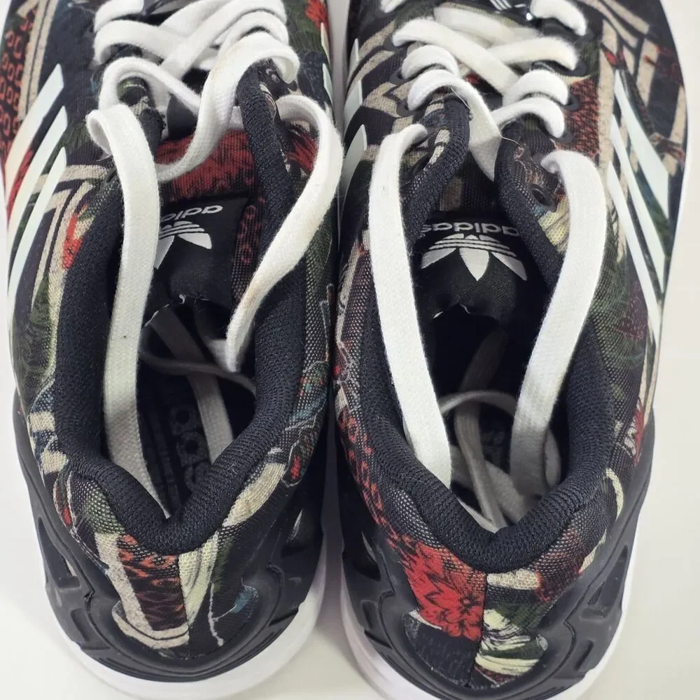 Men 9 Adidas Original Flux Torsion Floral Tropical Print Running Shoes  B25484